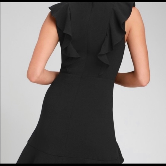 Lulus Augustine Black Ruffled Sleeveless Dress S - Picture 3 of 6